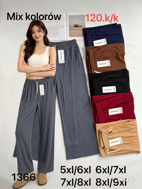 Spodnie 3/4 duże rozmiary damskie Roz 5XL-9XL, Mix Kolor Paczka 12 szt
